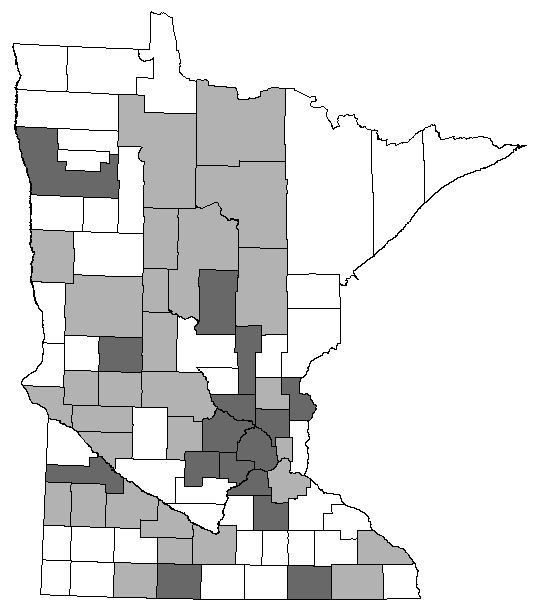 ePollbook usage by county. Counties with darkest shade used ePollbooks throughout the county, lighter shade used it in some parts of the county, no shading did not use ePollbooks at all.