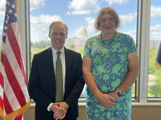 Secretary Simon and Bibi Black